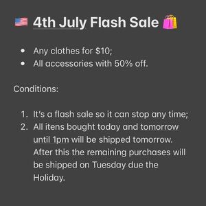 🇺🇸 4th July Flash Sale! 🛍